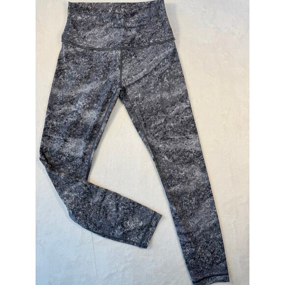 Lululemon Wonder Under 7/8 Yoga Active Pants Leggings Gray Mist 4 Small - Picture 1 of 6
